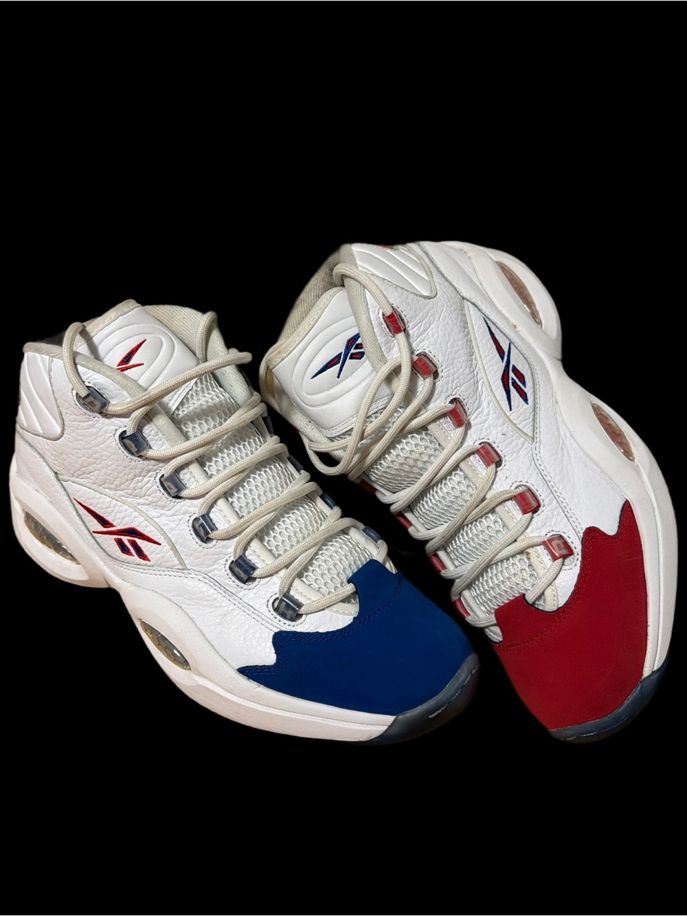 Reebok THE Question DOUBLE Cross A.I. Signature Mid BB Shoe Men’s size 11 EUC. 🦅